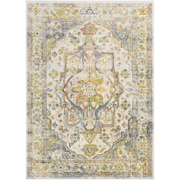 Livabliss Sedley Green/Light Blue 8 ft. x 10 ft. Indoor Area Rug