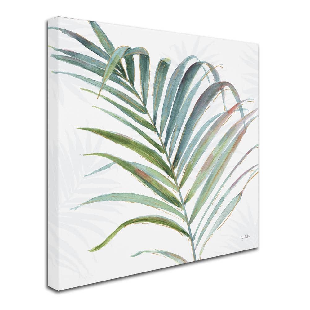 Tropical Blush Green and White Canvas Art