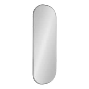 Caskill 48 in. x 16 in. Classic Oval Framed Gray Wall Accent Mirror