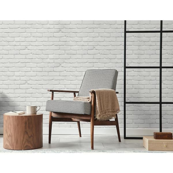 Alpin White Painted Brick Non-Pasted Wallpaper, 56.4 sq. ft.