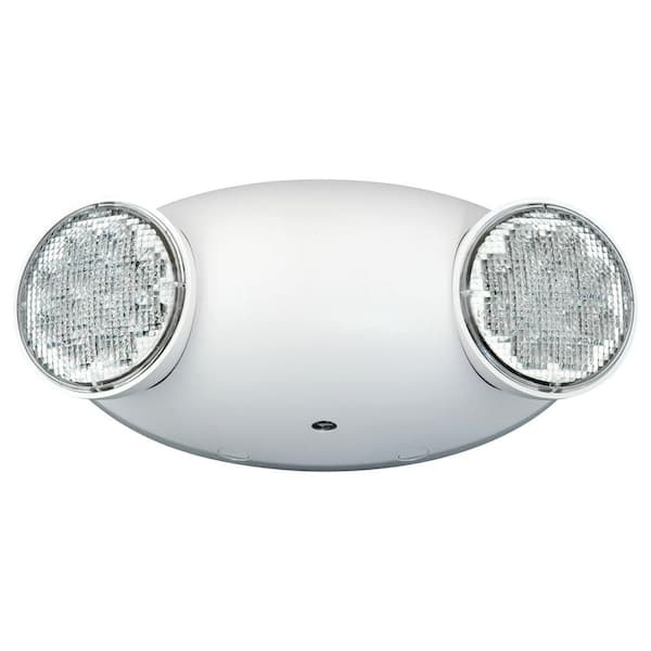 Compass White 2-Light Thermoplastic Integrated LED Emergency Light