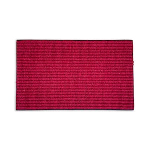 Indoor Outdoor Doormat Maroon 18 in. x 30 in. Coco Loop Floor Mat