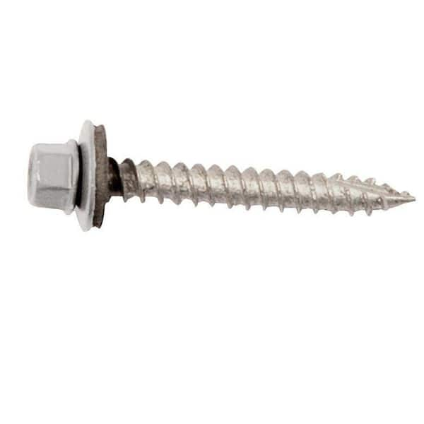 Metal Sales 1 In. White Bright Wood Screws 8211039 - The Home Depot