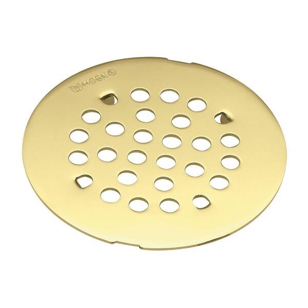 MOEN 4-1/4 in. Tub and Shower Drain Cover for 3 in. Opening in Polished Brass