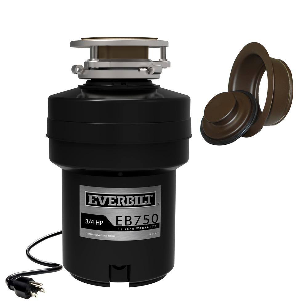 Everbilt Designer Series 3/4 HP Continuous Feed Garbage Disposal with