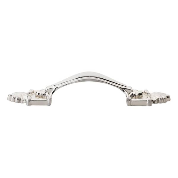 3-1/2 in. Center-to-Center Satin Nickel Deco Cabinet Pull (10-Pack)