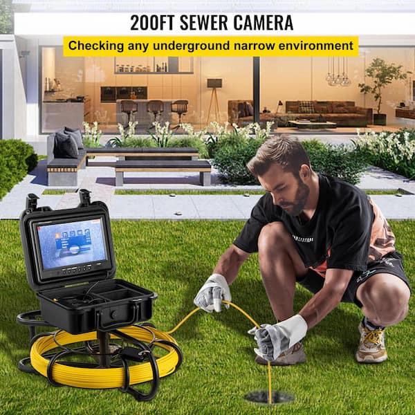 VEVOR Sewer Camera, 65.6FT 4.3 Screen, Pipeline Inspection Camera