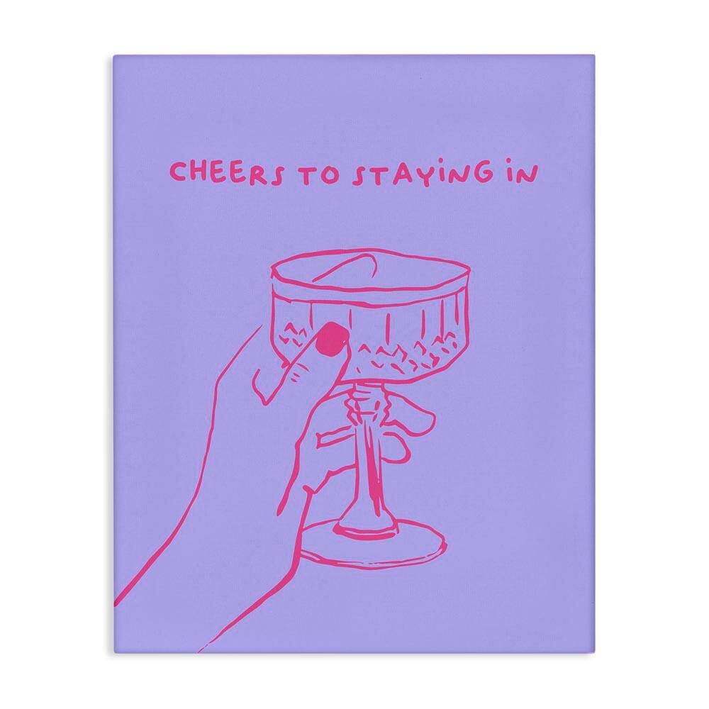 Cheers To Staying In by House of Lulu Unframed Food Graphic Art Print 48 in. x 36 in. price history on PriceWatchPro