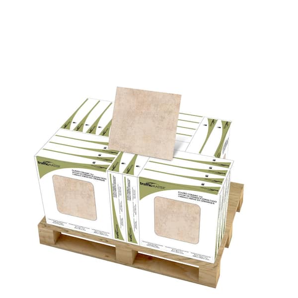 TrafficMaster Provo Beige 16 in. x 16 in. Ceramic Floor and Wall Tile (309.6 sq. ft/pallet)