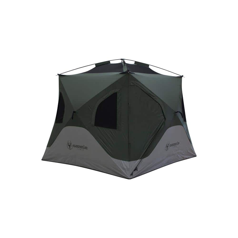 Alpine Green 3-Person Pop-Up Camping Tent with Vestibule