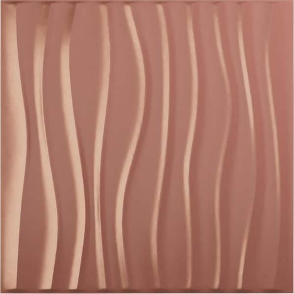 Ekena Millwork 19 5/8 in. x 19 5/8 in. Shoreline EnduraWall Decorative 3D Wall Panel, Champagne Pink (Covers 2.67 Sq. Ft.)