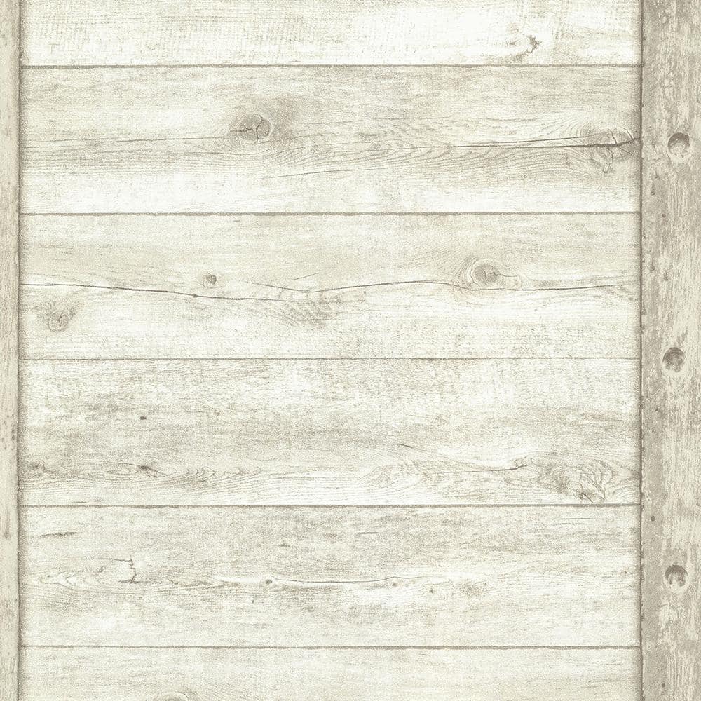 Absaroka Off-White Shiplap Paper Strippable Roll (Covers 56.4 sq. ft.)