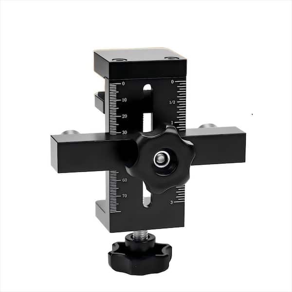 Bebuyby Quick-Install Cabinet Door Installation Toolset – 2-Piece Stainless Steel Jig & Clamp For Precise Alignment, 0-36mm Clamping Range