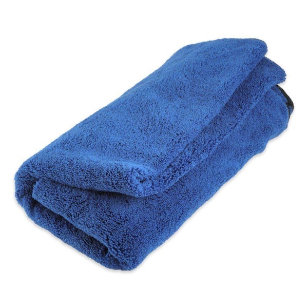 Zwipes 40 in. x 25 in. Microfiber Scratch-free Extra Large Pocketed Drying Towel, Blue