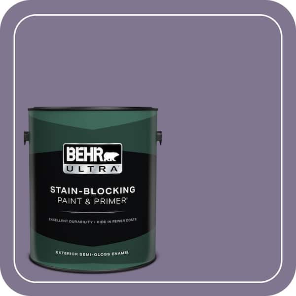 BEHR ULTRA 1 gal. #650F-5 Purple Statice Semi-Gloss Enamel Exterior Paint & Primer