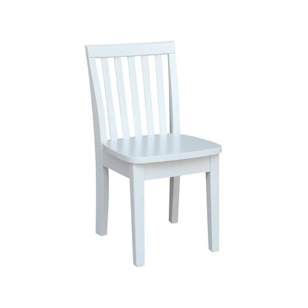International Concepts White Wood Kids Chair (Set of 2)