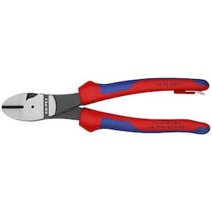 KNIPEX 8 in. High Leverage Angled Diagonal Cutting Pliers 74 21