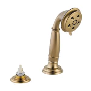 Cassidy 3-Spray 3 in. Single Tub Deck Mount with Transfer Valve Handheld Shower Head in Champagne Bronze