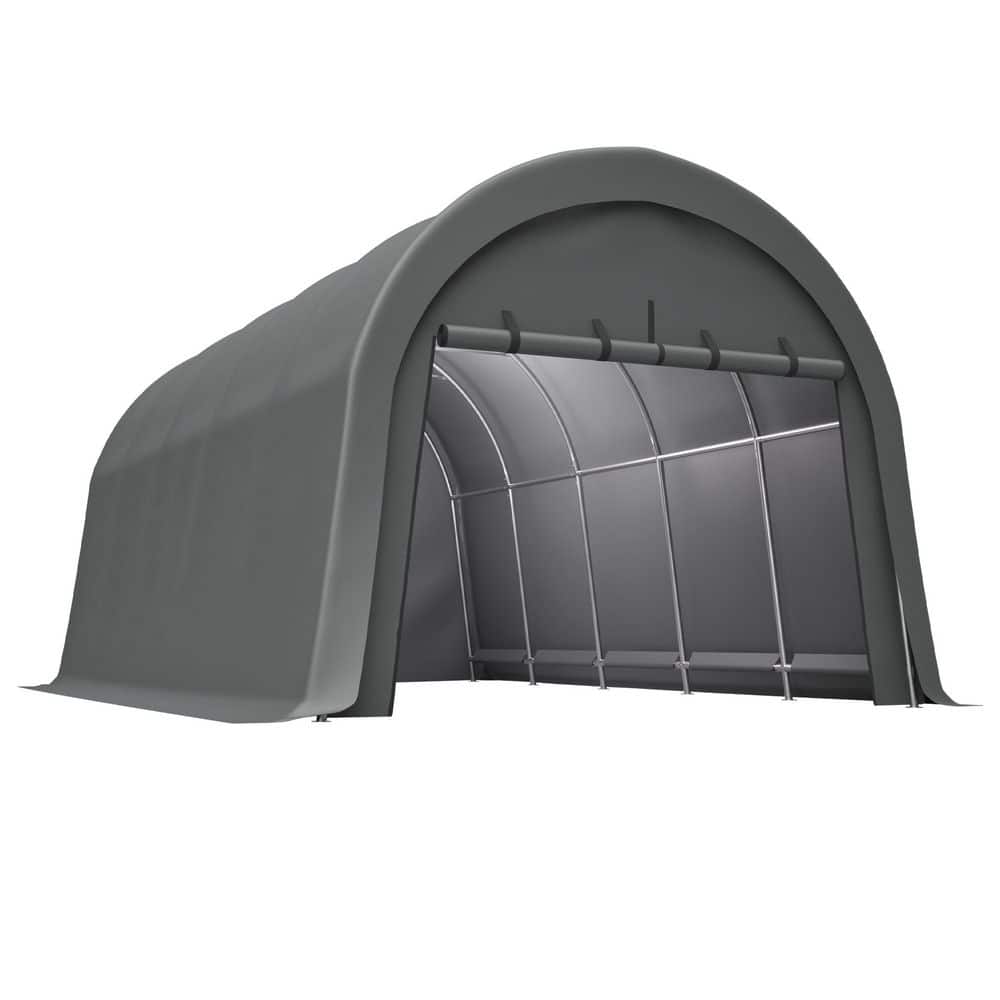12 ft. W x 20 ft. D x 10 ft. H Gray Roof Metal Outdoor Carport price history on PriceWatchPro