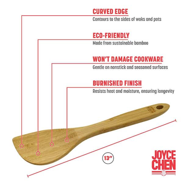JOYCE CHEN Burnished Bamboo Spatula, 13 in. J33-2014 - The Home Depot