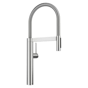 Culina II Single Handle Pull Down Sprayer Kitchen Faucet in PVD Steel