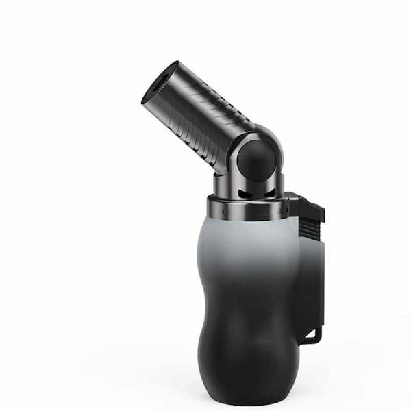 Rotatable Head Mini Butane Torch Lighter Adjustable Flame Refillable Metal White Black for Cooking Soldering BBQ