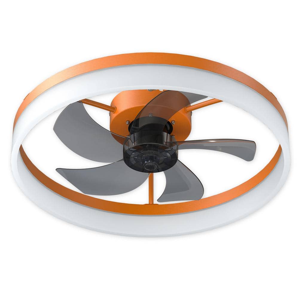 20 in. Indoor Orange LED Dimmable Smart Ceiling Fan with Light and Remote 3