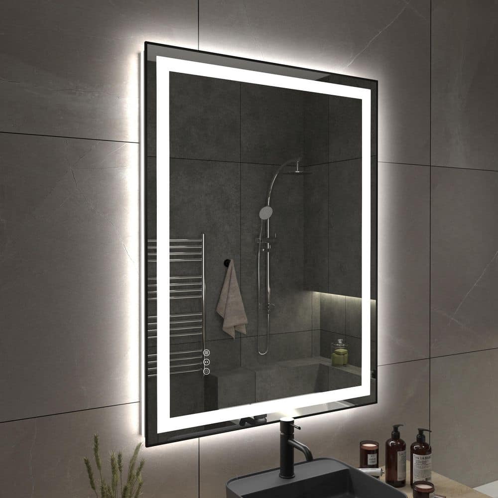 48 in. W x 36 in. H Aluminum Front and Backlit LED lighted Framed Tempered Glass Vanity Wall Mounted Mirror price history on PriceWatchPro
