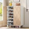 BYBLIGHT Lauren White Shoe Cabinet With Doors, Entryway Shoe Storage Cabinet,  Modern Free Standing Shoe Racks Storage Organizer BB-F1650XF - The Home  Depot