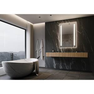 Verano 32 in. W x 48 in. H Rectangular Frameless Wall Mounted Bathroom Vanity Mirror 3000K LED