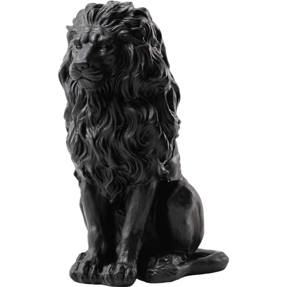 "20.5"" Black Resin Lion Statue, Outdoor & Indoor Guardian Sculpture for Garden, Villa, Patio & Home Decor" price history on PriceWatchPro