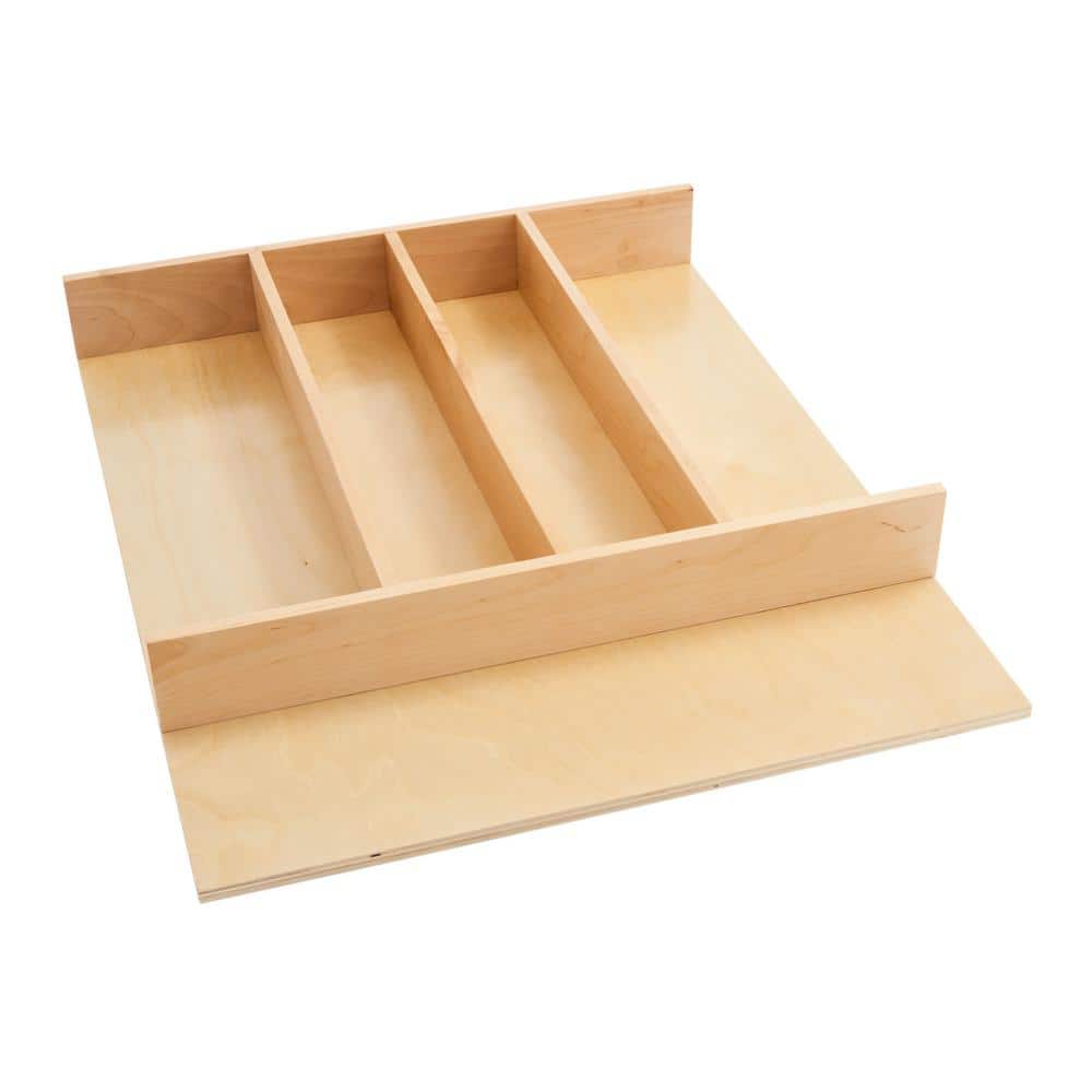 Natural Maple 18.46 in. W x 21.97 in. D x 2.64 in. H Light Brown Wood Trim-to-Fit Utensil Drawer Organizer Insert price history on PriceWatchPro