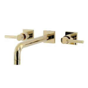 Concord 2-Handle Wall-Mount Roman Tub Faucet in Polished Brass (Valve Included)