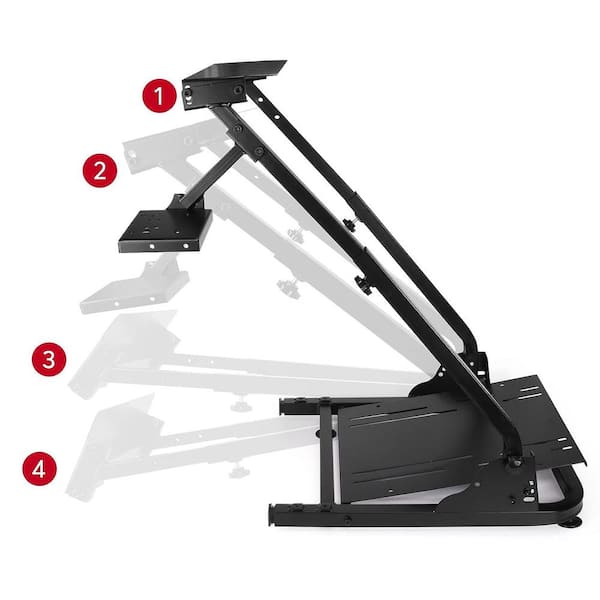 SEEUTEK Luyster Race Simulator Cockpit for Logitech G25, G27, G29 Height  Adjust Race Wheel Stand, Wheel and Pedals Not Included BZ-1022-84 - The  Home Depot