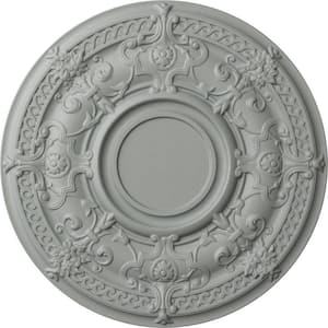 33-7/8" x 1-3/8" Dauphine Urethane Ceiling Medallion (Fits Canopies up to 13-1/4"), Primed White