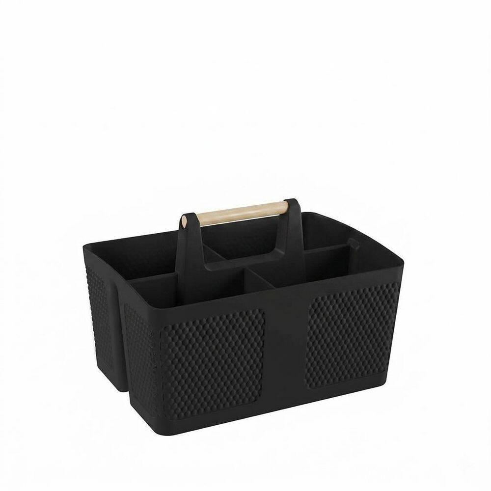 Portable Mount Rust-Resistant Durable Handle Drainage Shower Caddy Organizer in Black for Bathroom Kitchen price history on PriceWatchPro