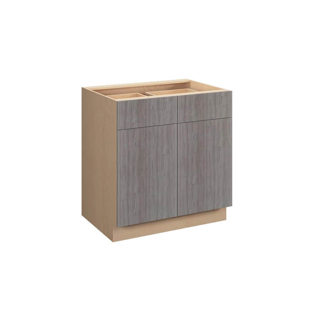 Saratoga Slab 33 in. W x 34.5 in. H x 24 in. D in Greywood Plywood Assemble
