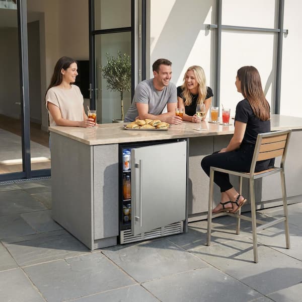 SIMZLIFE 23.5 in. Single Zone 180-Cans Freestanding/ Built-in