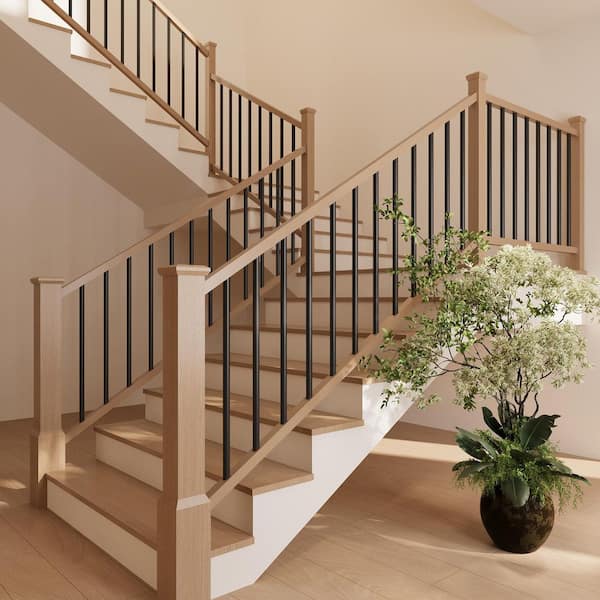 36 in. x 3/4 in. Iron Deck Balusters Hollow Round Deck Railing Spindles (50-Pack)