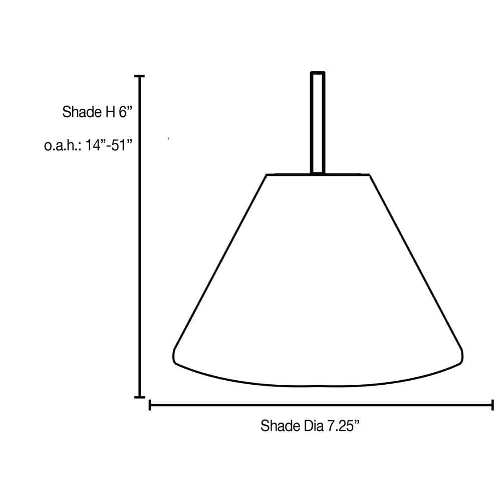Martini Brushed Steel and Blue Glass Pendant Light