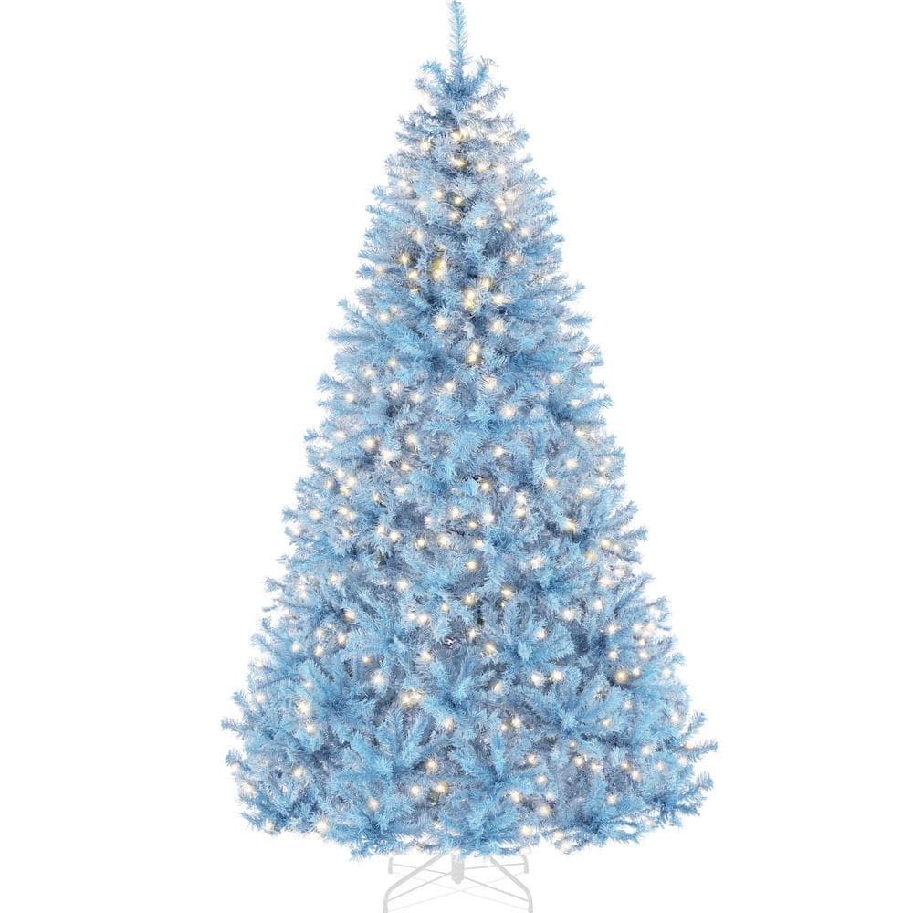 9 ft. Baby Blue Fir Pre-Lit Artificial Christmas Tree with 900 Incandescent Clear/White Lights price history on PriceWatchPro