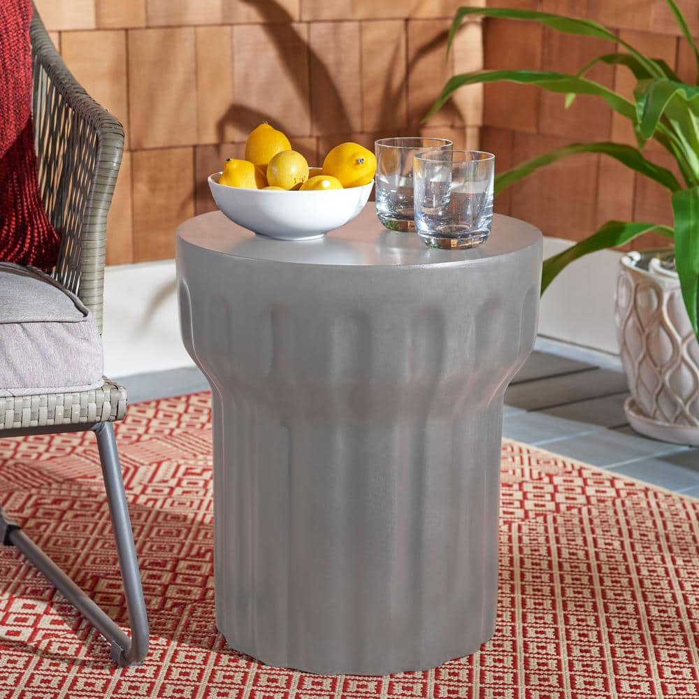 Vesta Dark Grey Concrete Indoor/Outdoor Accent Table