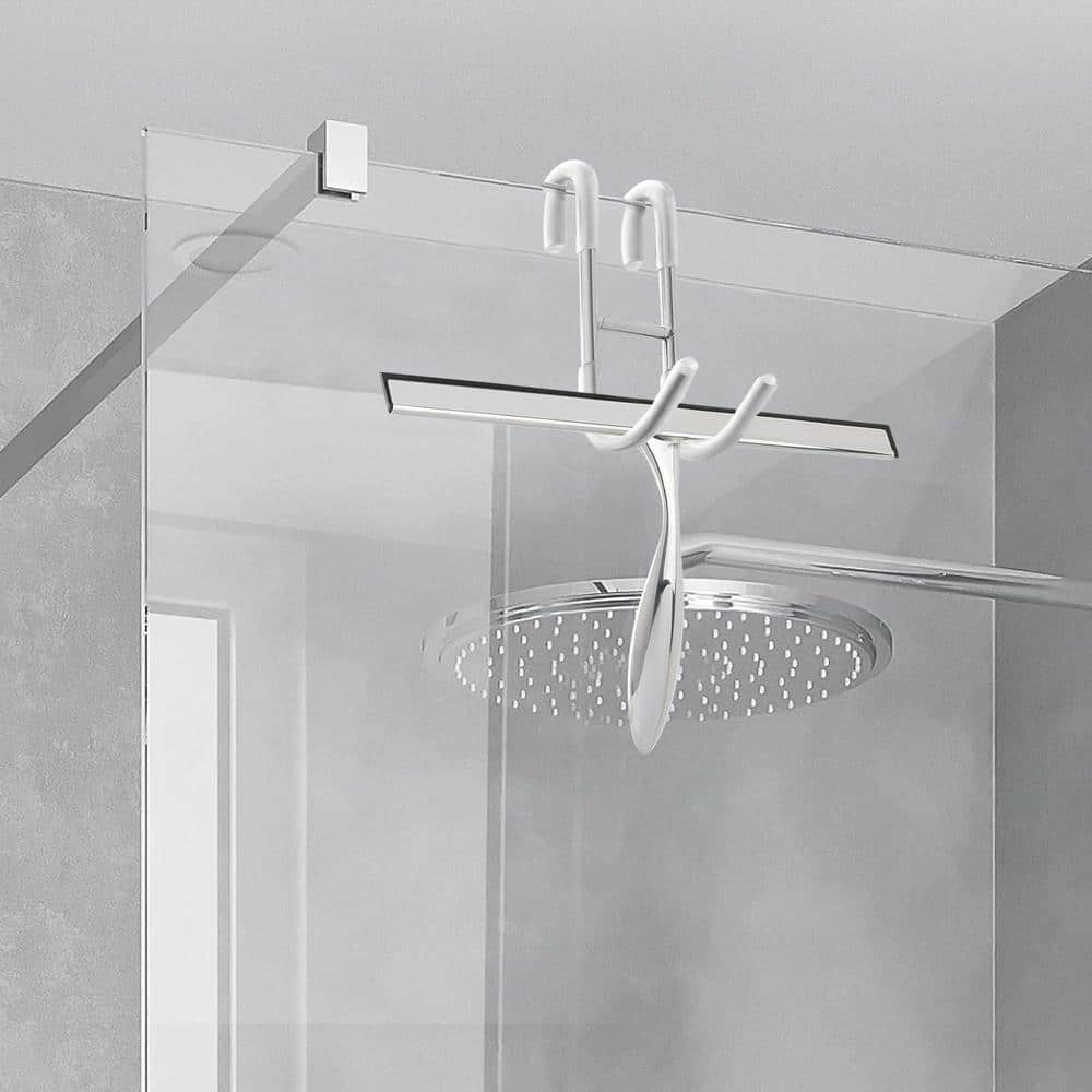 Polished Chrome Stainless Steel Double J-Hook Towel Holder