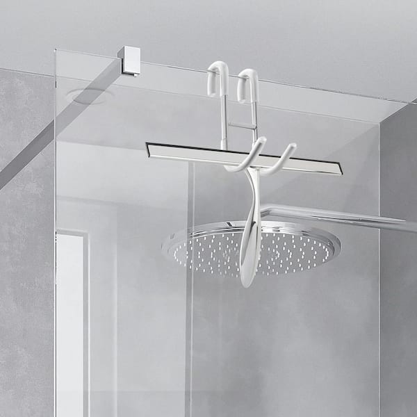BWE Frameless Bathroom J-Hook Robe/Towel Hook Shower Glass Over Door Hooks  Stainless Steel in Polished Chrome(2-Pack) A-91091-2-C - The Home Depot