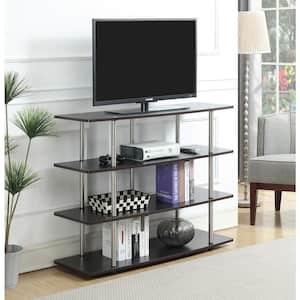 Designs2Go 47.25 in. Espresso XL Highboy TV Stand fits TVs up to 55 in. with 4-Shelves