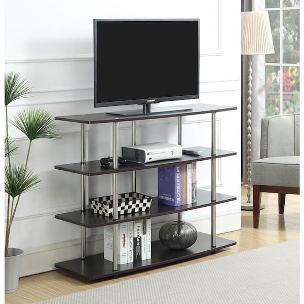 Unbranded Designs2Go 47.25 in. Espresso XL Highboy TV Stand fits TVs up to 55 in. with 4-Shelves