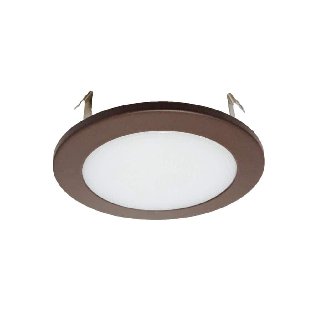 4'' Bronze Shower Recessed Trim with Frosted Glass