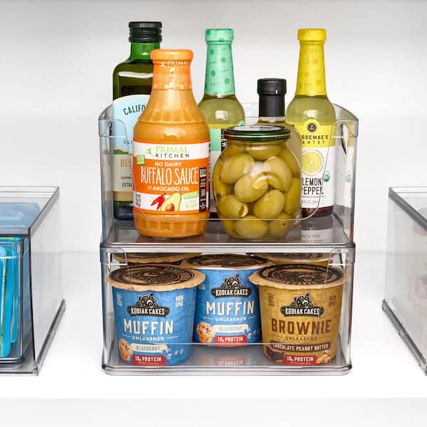 iDesign Open Front Stacking Bin, Clear 80008 - The Home Depot