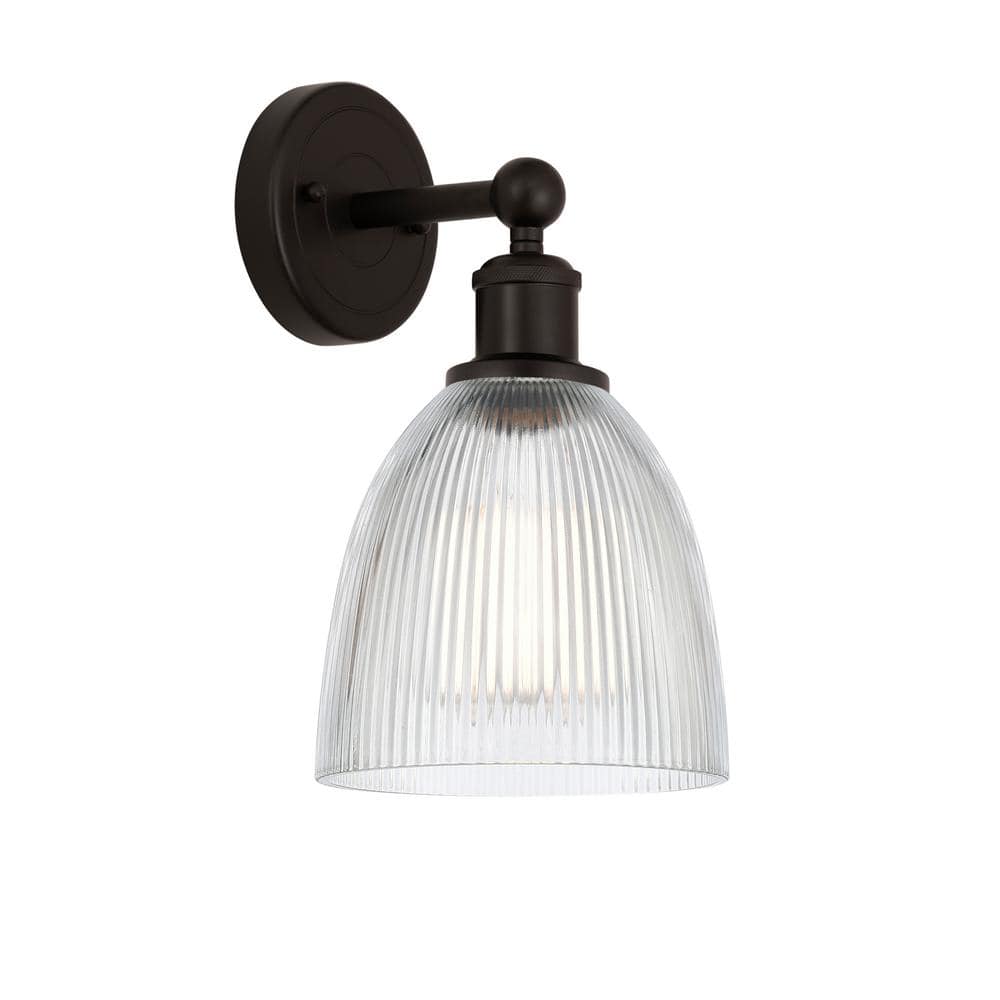 Castile 1-Light Oil Rubbed Bronze, Clear Wall Sconce with Clear Glass Shade price history on PriceWatchPro