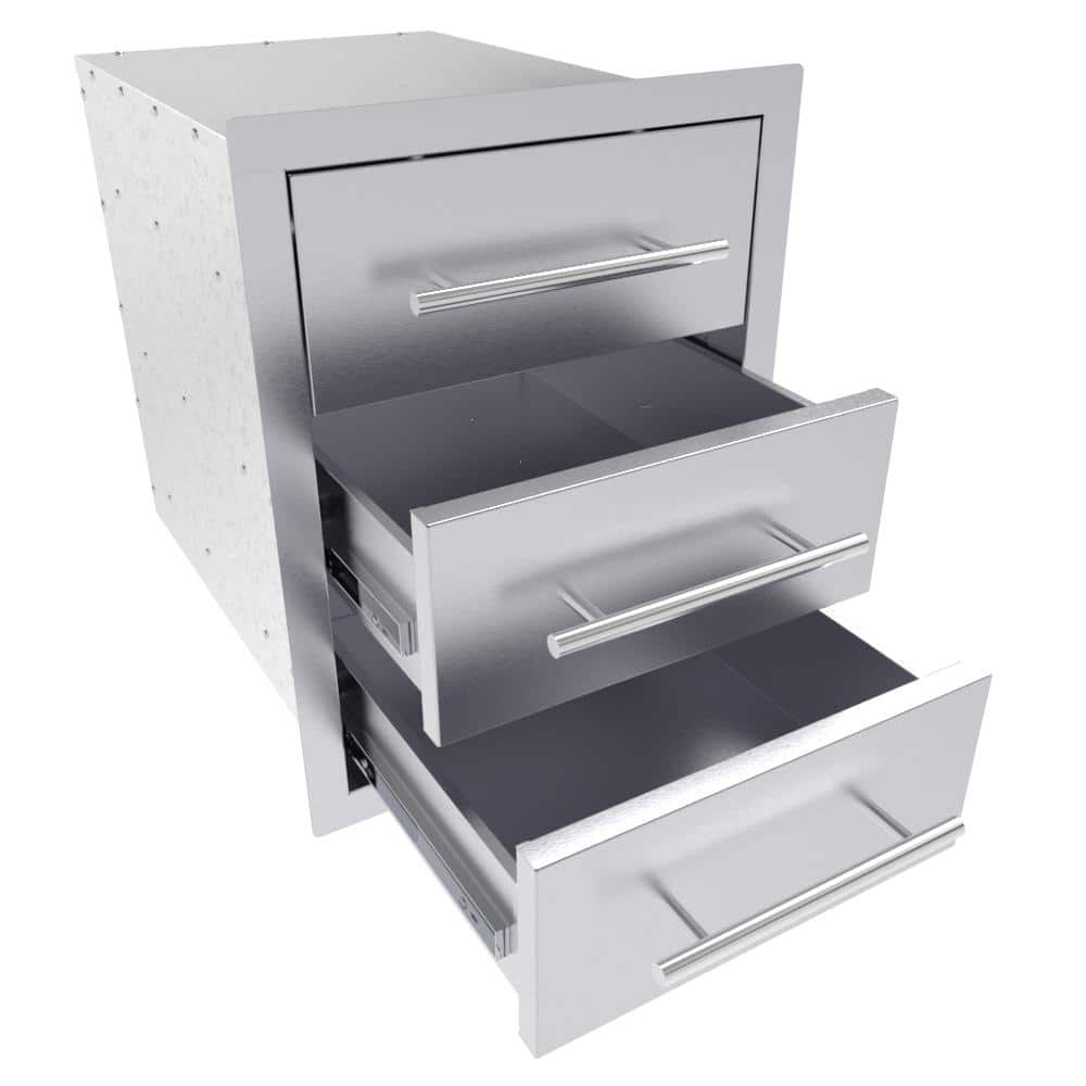 Texan 16 Inch Stainless Steel Triple Drawer Access Unit